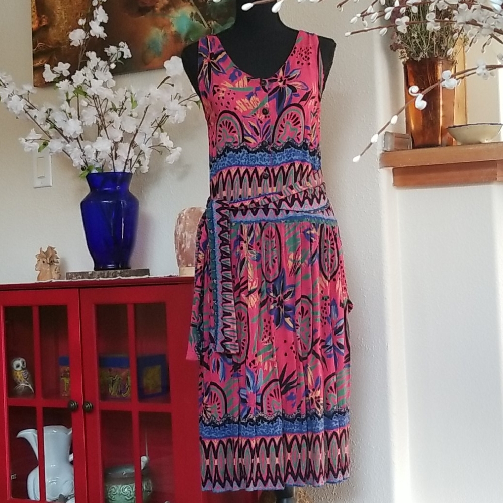 Rainbow Jo Maui Hawaii Colorful Dress Size Small